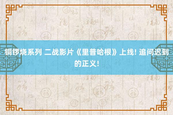 铜锣烧系列 二战影片《里普哈根》上线! 追问迟到的正义!
